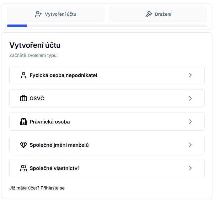 Registrační formulář